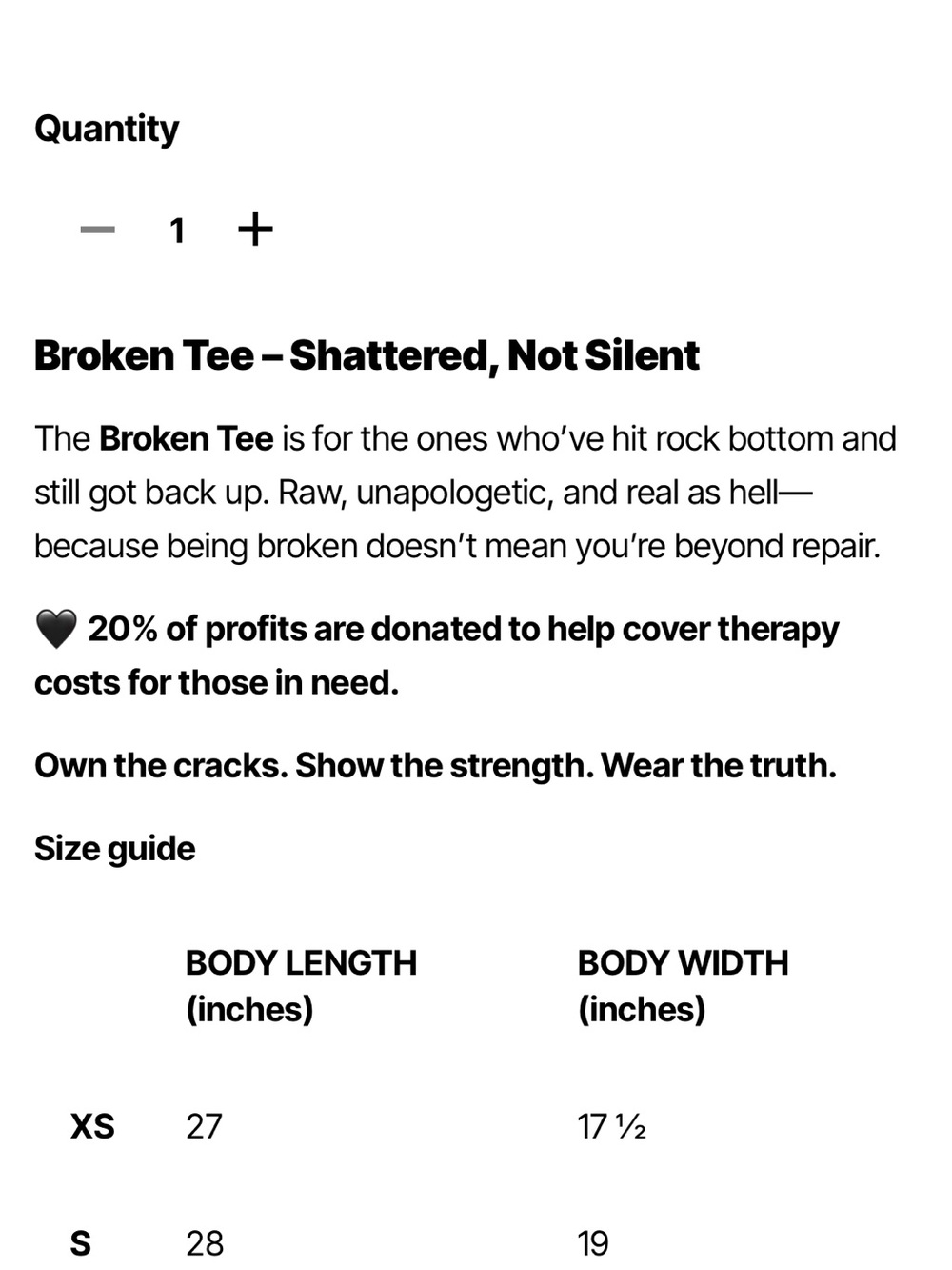 Men's White Graphic T-Shirt - 'I'm Broken' Heart Print - Picture 4 of 4